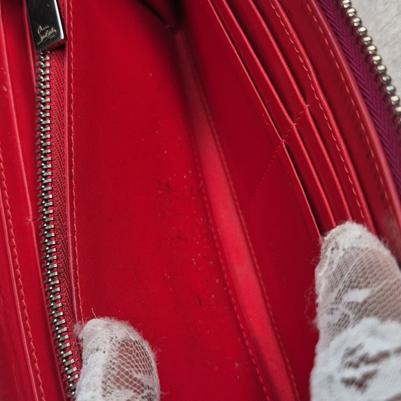 Christian Louboutin Panettone Fuchsia Pink Spike Wallet COA - Picture 14 of 17